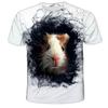 Summer Fashion Children's Clothing T-shirt Animal 3D Print Children's T-shirt Casual Cartoon T-shirt Boys Girls Top