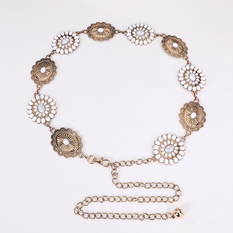High-end Women's Waist Chain Inlaid with Fashionable Heavy Industry Metal Waist Chain