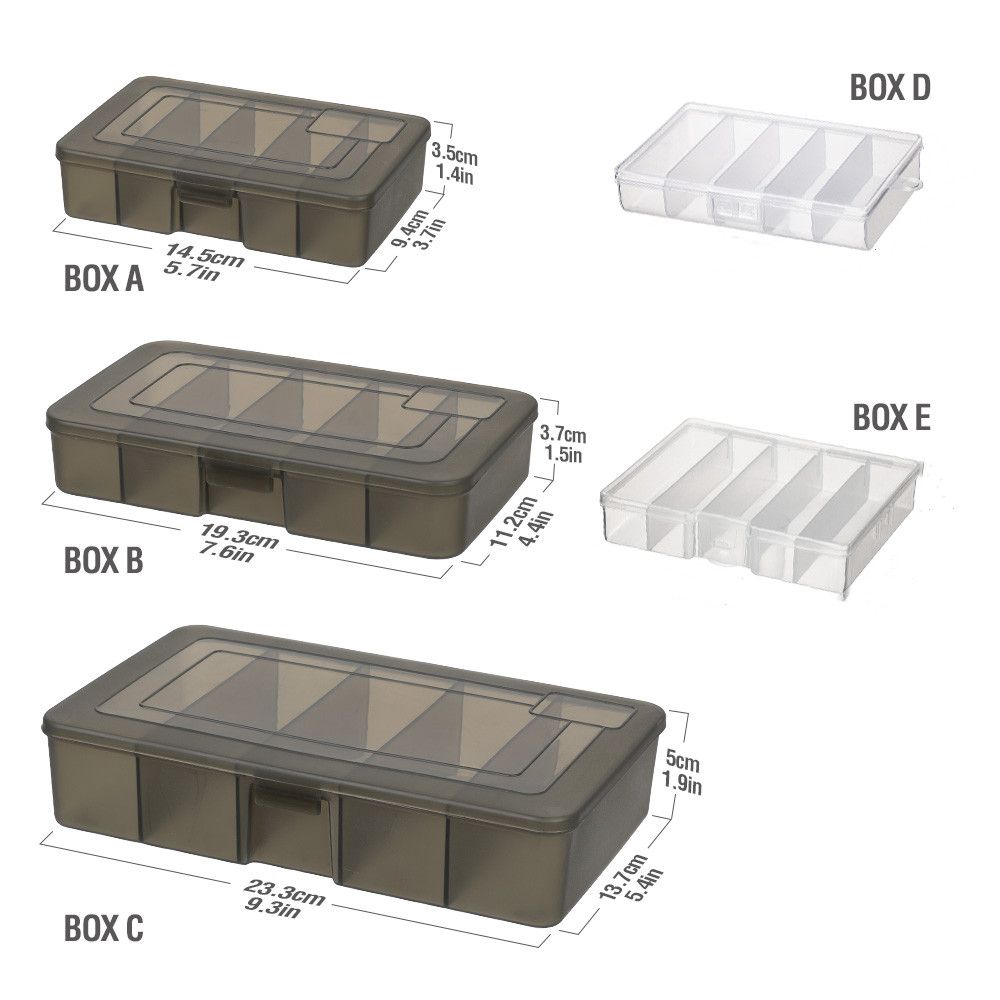 Lure Box Lure Container Fishing Tools Baits Case 5 Compartments Fishing Tackle Box Transparent