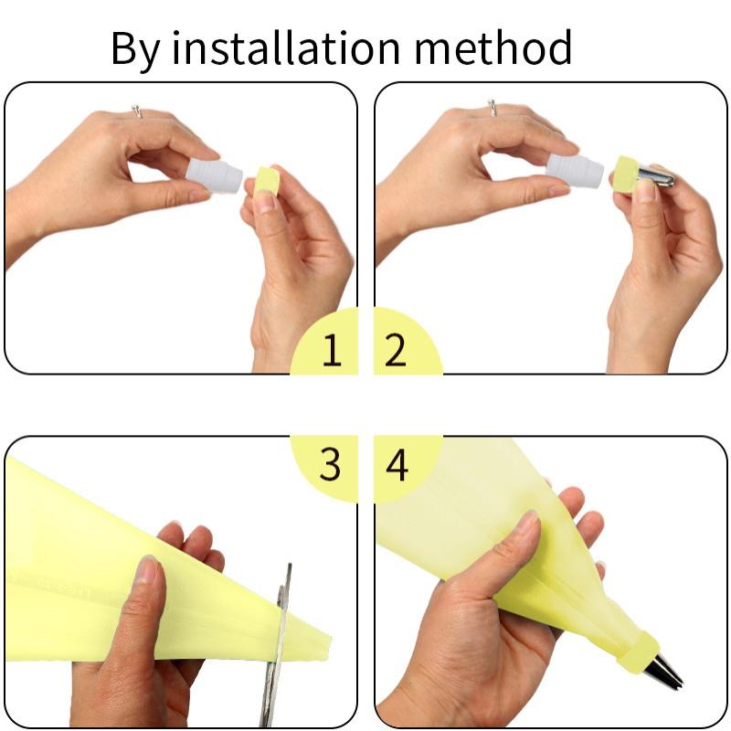 40Pcs Cake Decorating Kit with Stainless Steel Tips TPU Reusable Piping Bag for Cupcake Cookie Pastry Making