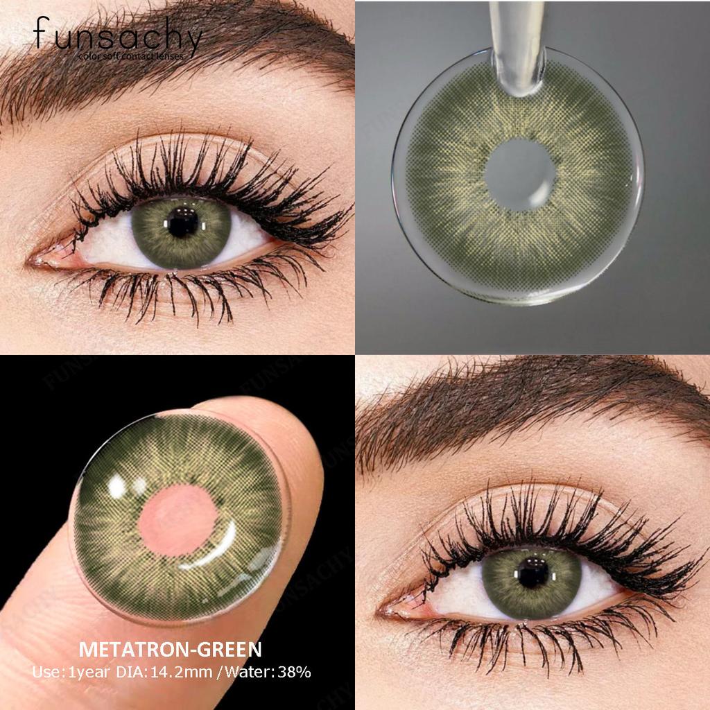 Контактные линзы FUNSACHY 1Pair, натуральные цветные линзы для глаз, цветные контактные линзы для глаз, косметические мягкие линзы для глаз, для учащихся ...