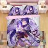 Аниме-персонаж, Наборы постельного белья из микрофибры, Детское постельное белье на молнии, Декор комнаты, Пододеяльник для подростков, взрослых, Фиолетовый‘
