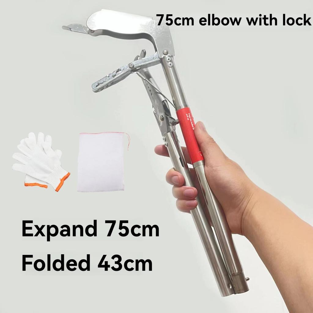 Щипцы для ловли змей из нержавеющей стали, два типа головок, складной инструмент для ловли рептилий, крючок для ловли змей, инструмент для ловли змей на открытом воздухе