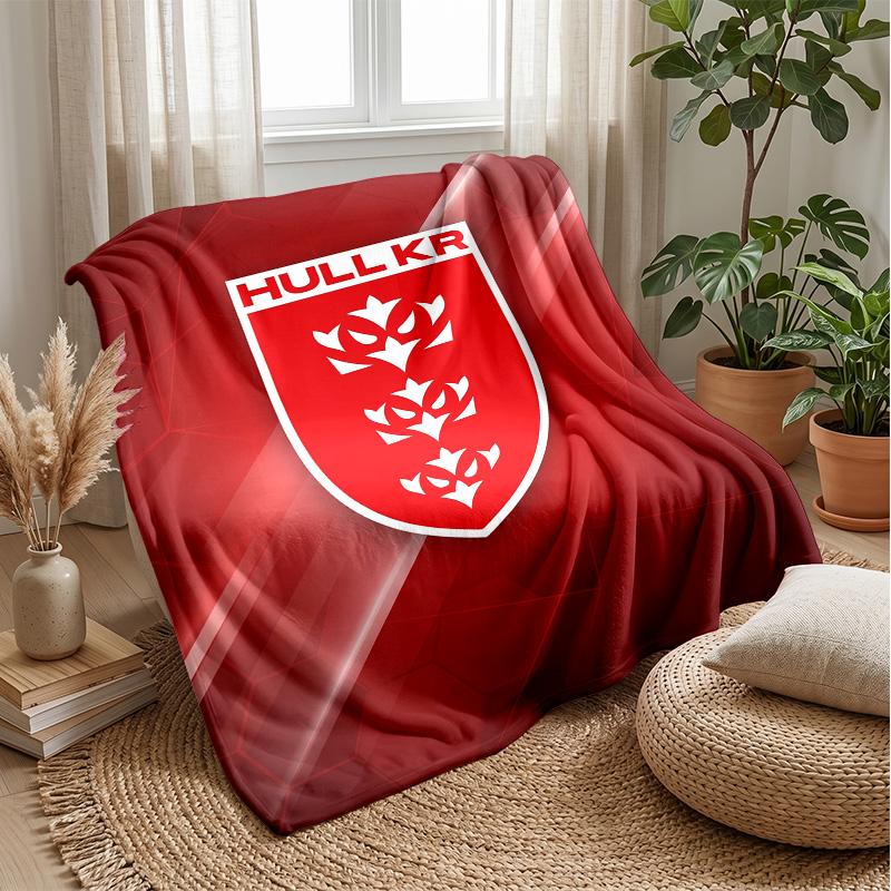 Hull KR Flannel Fleece Blanket Cozy Warm Throw Blanket For Couch Bed Travel All Season Use