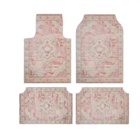 Vintage Persia Kilim Complete Car Foot Mat Machine Made Suede Anti-Skid PVC Bottom Wear Resistant Universal Car Interior Rug
