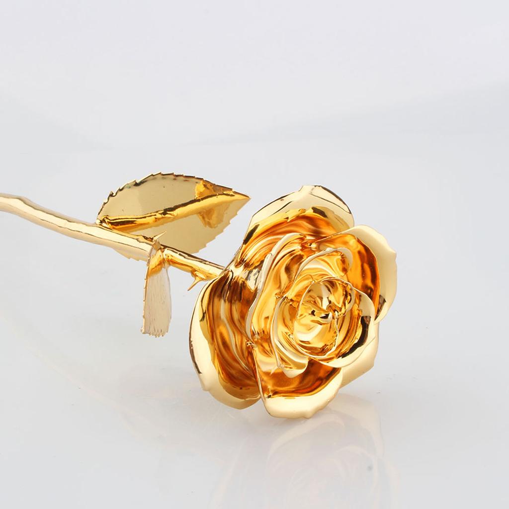 Gold Rose Premium Long Stem Gold Dipped Real Rose Flower Mothers Day Birthday Anniversary Gift