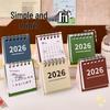 Минималистичный настольный календарь в стиле MUJI на 2026 год: Креативное мини-портативное настольное украшение и планер для отметок