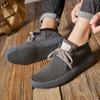 Fashion Classic Retro New Men's Cow Suede Leather Casual Shoes Handmade Shoes Lace-up Soft Sole Loafers Daily Commute Driving Men Shoes