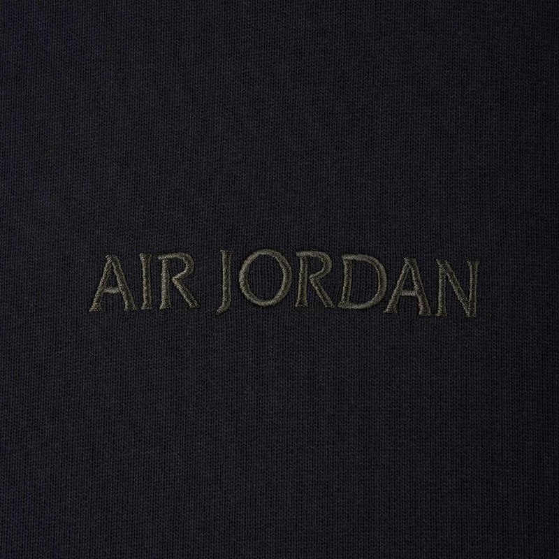 Jordan Спортивный повседневный минималистский свитер с капюшоном, мужская толстовка, черный цвет FN5325010