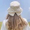 Летняя Солнцезащитная Шляпа для Женщин Элегантный Дизайн с Большим Бантом Шляпа Панама с Широкими Полями Милая Романтичная Солнцезащитная Шляпа Девичья Шляпа-Ведро