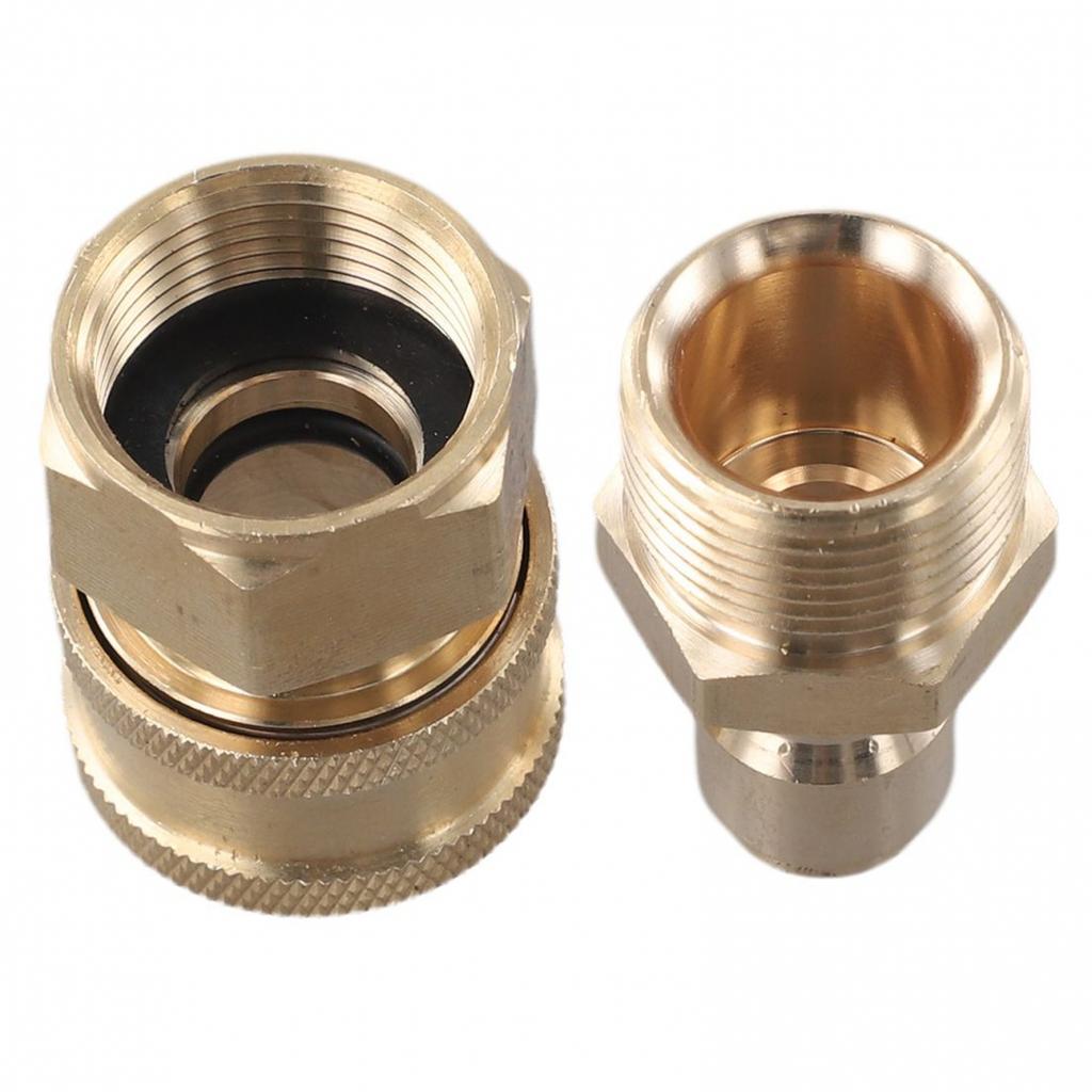 For High Pressure Washer 3/8 M22 Female and Male Quick Connect Adapter