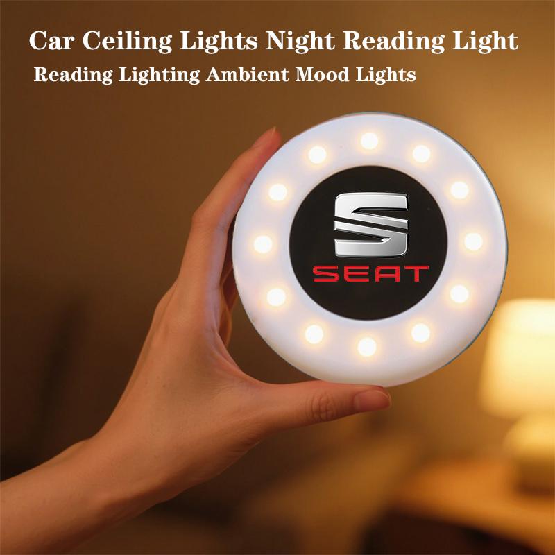 Car LED Light Reading Lamp Magnet Base Ceiling Light Ambient Light For Seat Leon Ibiza Alhambra Exeo Altea Arona Mii IBL Car ik,098