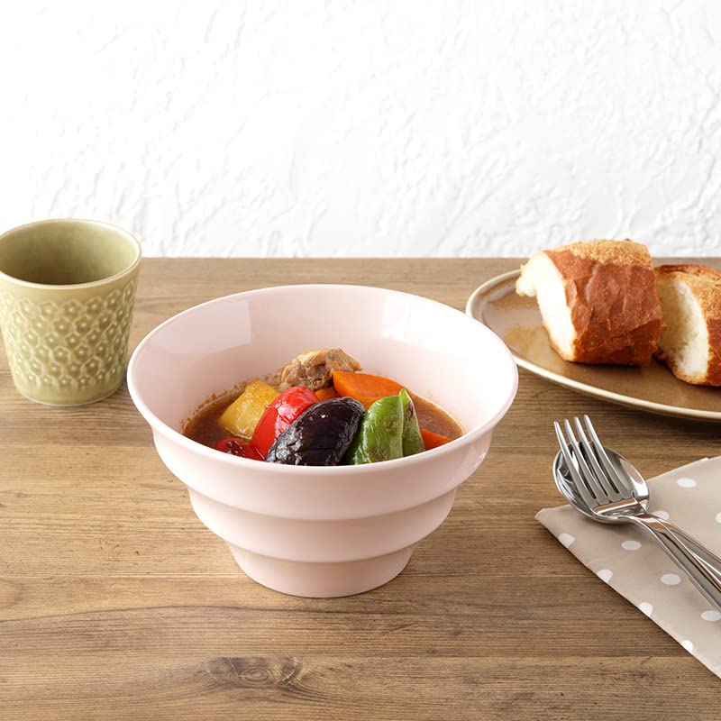 Миска для рамэна EAST table, легкая, 19 см, цветная кайма, посуда Mino, синяя 712-028-03, сделано в Японии, стильная, можно использовать в микроволновой печи и посудомоечной машине