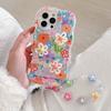 Браслет из бусин Цепочка Чехол для телефона Для iPhone 16 17 15 14 13 11 12 Pro Max Plus 3D Цветок Держатель Подставка Ремешок Чехол