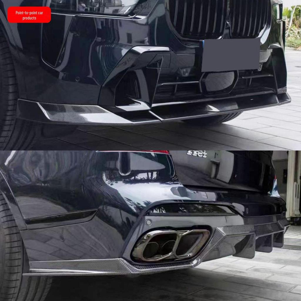 Комплект обвеса BMW X7 LCI FD Style: Передний сплиттер, Пороги, Задний диффузор, Заднее антикрыло из углеродного волокна