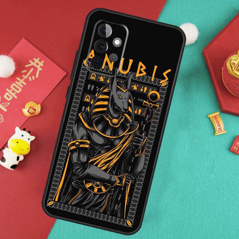 Чехол с изображением египетского бога Анубиса для Samsung Galaxy A34 A54 A14 A15 A25 A35 A55 A53 A33 A13 A52 A32 A12 A51 A71