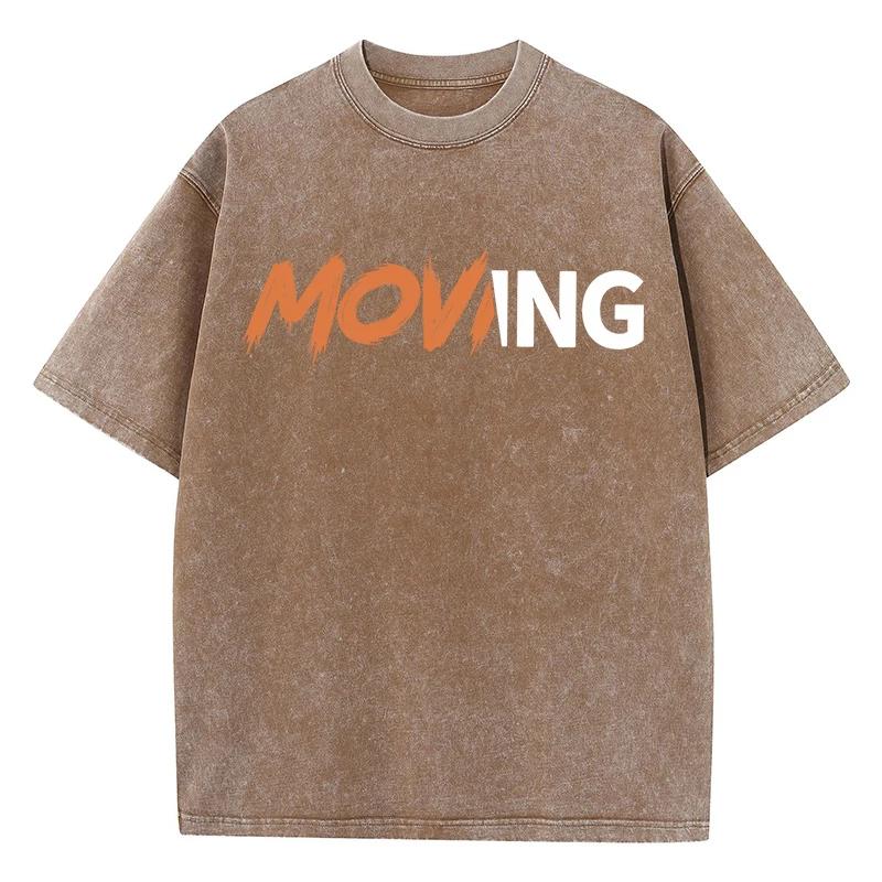 Футболки с рисунком Moving Art Text Pattern, мужские футболки с универсальным узором, классная футболка Kawaii, большой размер, оригинальность, короткий рукав