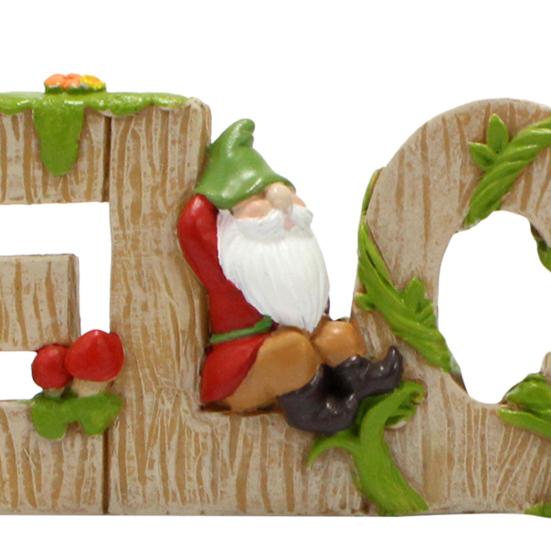 Dwarf Welcome Sign Resin Cartoon Dwarf Ornament Garden Gnome Letter Welcome Sign for Home Office