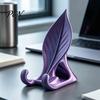 Настольное украшение в форме листа, подставка для телефона в форме листа, 3D-печатный держатель для мобильного телефона с двойной поддержкой-крючком для рабочего стола, креативная подставка для видео без рук, художественная