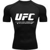 Мужская футболка для боя UFC, Летняя быстросохнущая футболка с коротким рукавом, Футболка для бега и тренировок, Компрессионный топ, Мужская тренировочная футболка, Fa
