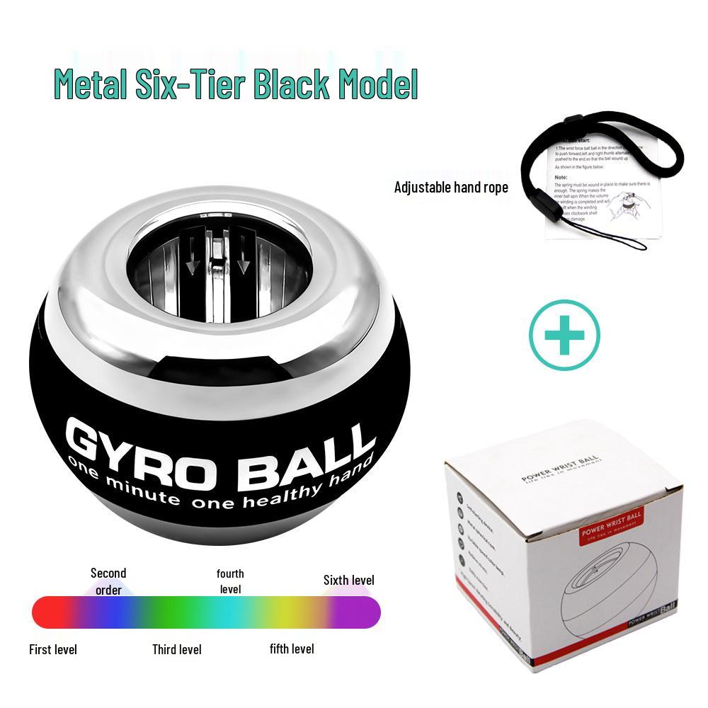 Светящийся фитнес-гироскоп: Кистевой и предплечевой тренажер - Ослепительный платиновый хват