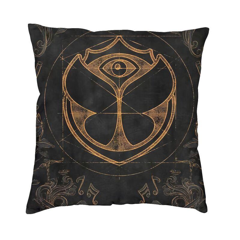 Tomorrowland Cushion Covers Electronic Dance Funny Print Velvet Nordic Pillow Case Decoration Salon