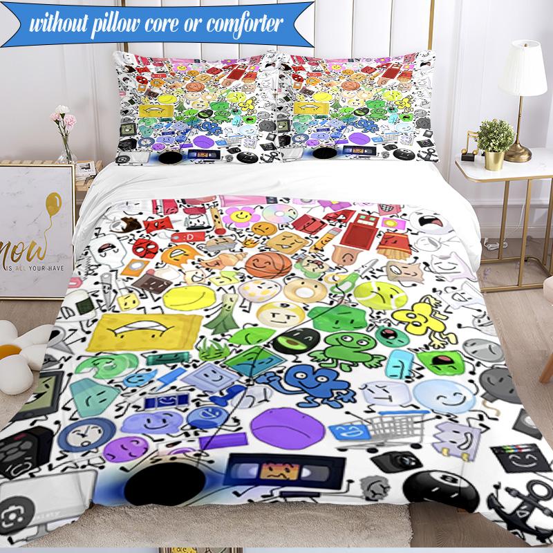 Colorful Dream Island Collage 3pcs K-pop music group Bedding set,Ideal for Bedroom, Dormitory,Including Duvet Cover And 2pcs Pillowcases,Fan gifts