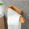 Waterproof Bamboo Wooden Towel Rack Adhesive Towel Shelf Durable No Drill Shelf  Bathroom