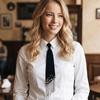 Korean Style Lazy Person Neck Tie Adjustable Casual Pre Tied Neck Tie Temperament Easy To Wear Hand-beaded Long Necktie Parties