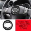Углеродное волокно Автомобильный центр Панель управления Руль Декоративная крышка Наклейка Наклейка для Toyota RAV4 Внутренняя часть автомобиля