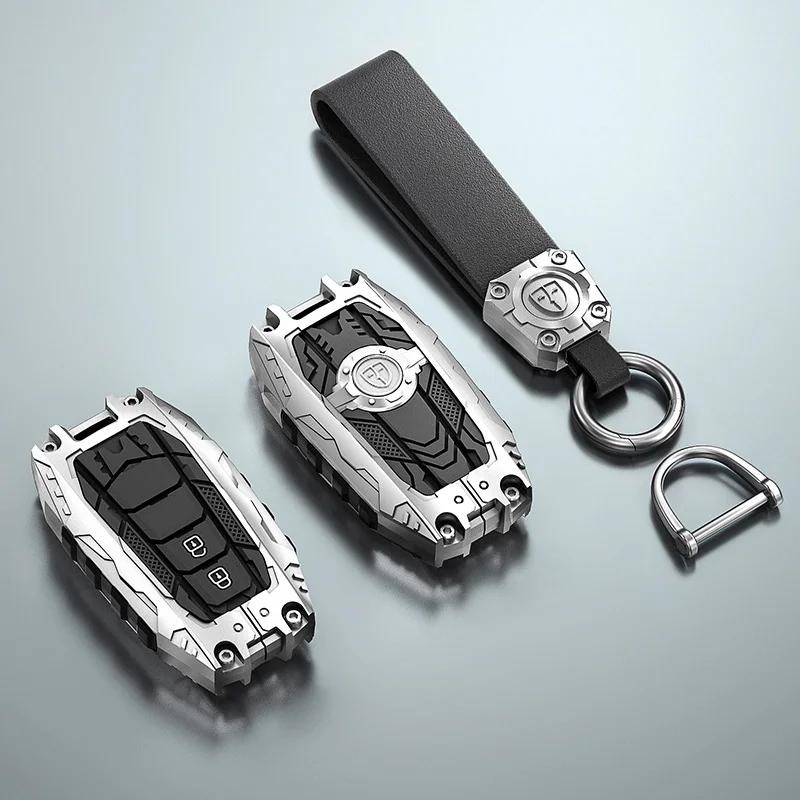 Zinc Alloy Car Key Case Full Cover Shell for S2 Models 2/3 Buttons Compatible with CHR C-HR RAV4 Land Cruiser Prius Camry Co JH2