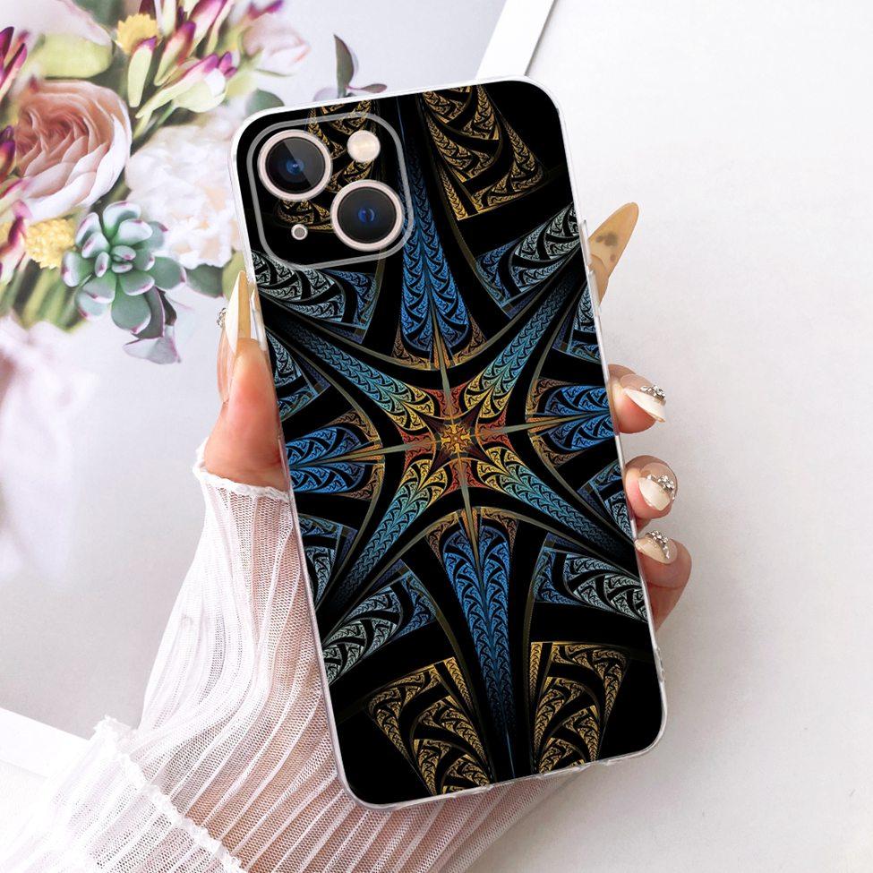 Transparent For iPhone 13 Case Cover Cute Cat Fashion Butterfly Funny Painted Casing A2633 A2482 A2631 A2634 A2635