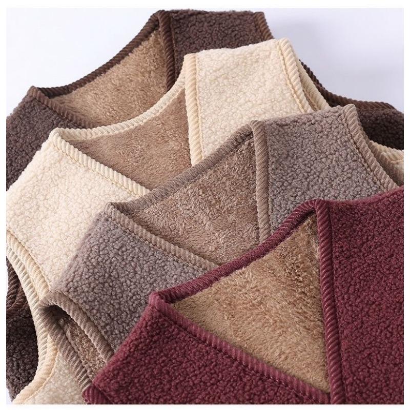 Lamb Hair Vest Female Mother Autumn and Winter with Thick Velvet Vest Casual Sherpa Gilet