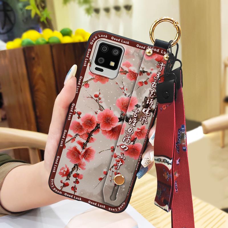 Silicone For Mom Phone Case For Sharp Aquos Zero6/Aquos Air Waterproof Dirt-resistant Kickstand Anti-dust Wristband Ring