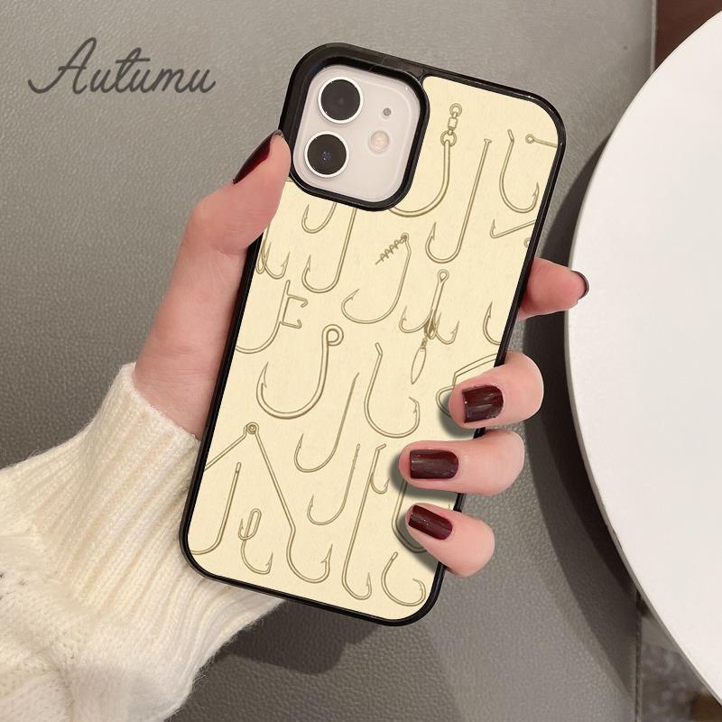 Рыболовный крючок Рыбалка Чехол для телефона для iPhone 17 Air 15 16 16e 11 12 13 14 Pro Max Plus Чехол coque Fundas Оболочка