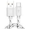 1M/2M 2-в-1 Быстрая Зарядка Многоцветный Плетеный Type-C USB Кабель Линия Данных Шнур
