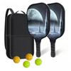 Pickleball Bat Fiberglass Honeycomb Core Competition Professional Sports Pick Ball Set