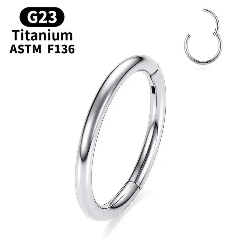 Титановый пирсинг носа G23 F136 Имплантатный класс 14G 16G 18G 20G Кликер Пирсинг перегородки носа Трагуса Сексуальные украшения для тела