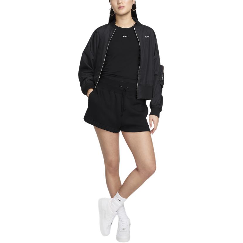 Nike Женская спортивная футболка, черно-белая, FV5509-010