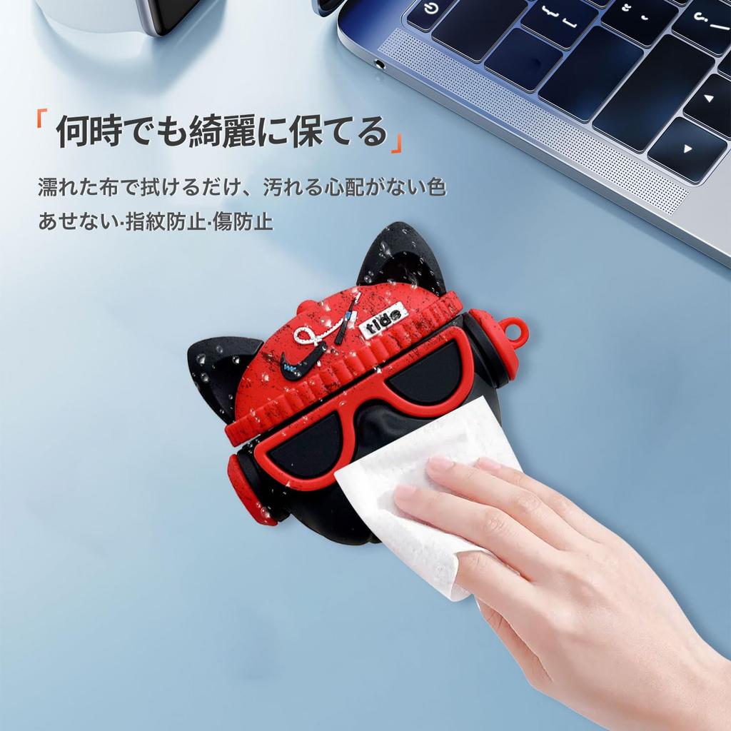 Для чехла Чехол для беспроводных наушников Милый Анимация Мультфильм Милый Популярный Моэ Зарядный чехол Силиконовый материал Легко носить Ударопрочный Водонепроницаемый