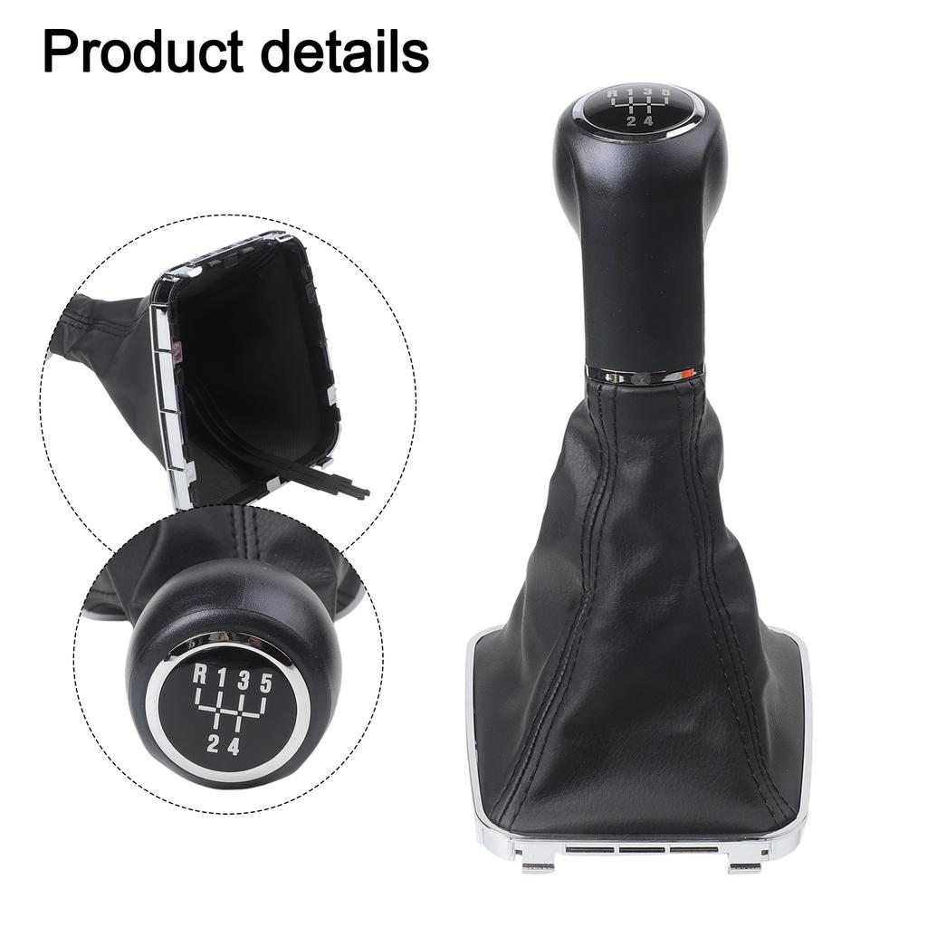 For Opel Zafira B 2005 to 2015 Manual Transmission Gear Shift Knob with Matching Boot Cover for Interior Upgrade