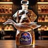 Funny French Bulldog Whiskey Bottle, Humor Novelty Decanter, Creative Gift, 250ml Clear Glass