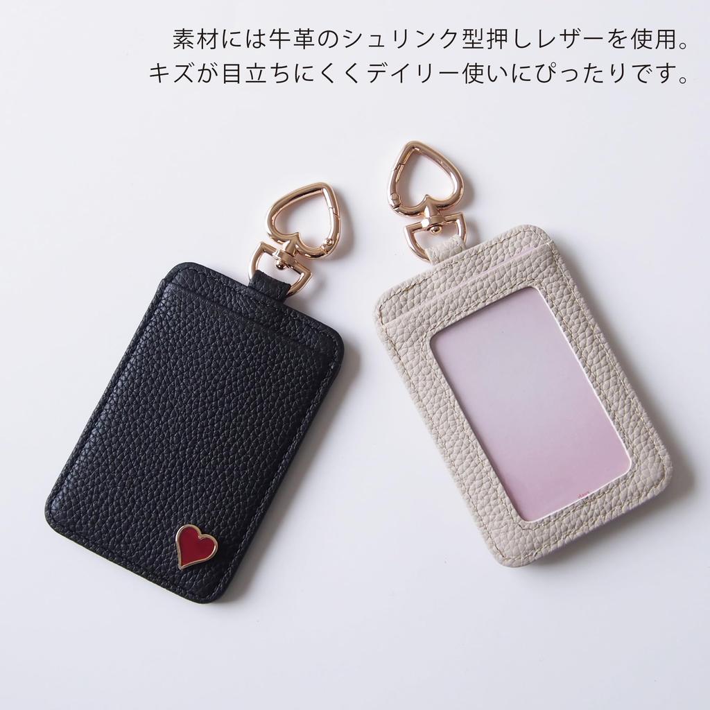 Женский держатель для проездных билетов Leathertone из натуральной кожи с подвеской-сердечком, вмещает 2 IC-карты и имеет милый дизайн с натуральными камнями. Стильный и элегантный ID