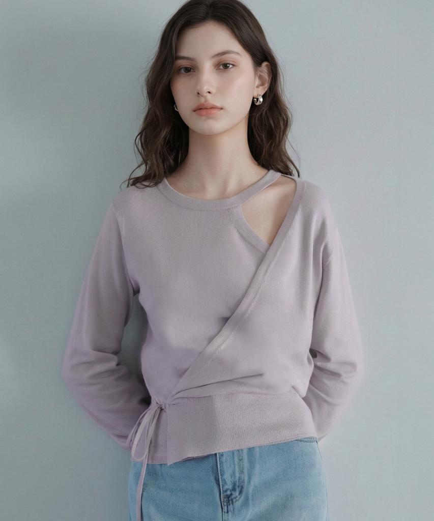ZEROSTREET [2 Types][8 Colors] Wool Blending Wrap Sweater