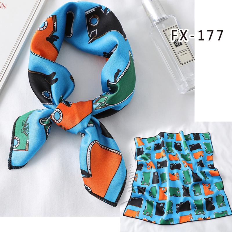 50 * 50cm Spring And Autumn Silk Scarves Versatile Decoration Professional Small Square Scarves Neck Protection Binding Bag