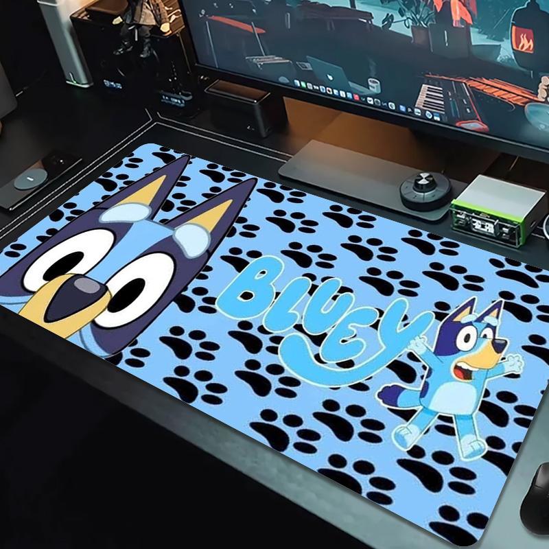 Bluey Cartoon Color Mouse Pad Large Gaming Table Cushion Non-slip Laptop Tablet Big Mousepad XXL Mat Mini PC Playmat With Lock edge