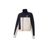 Color Block Knit Sports Stand Collar Jacket Women Jacket Blue 598577-06