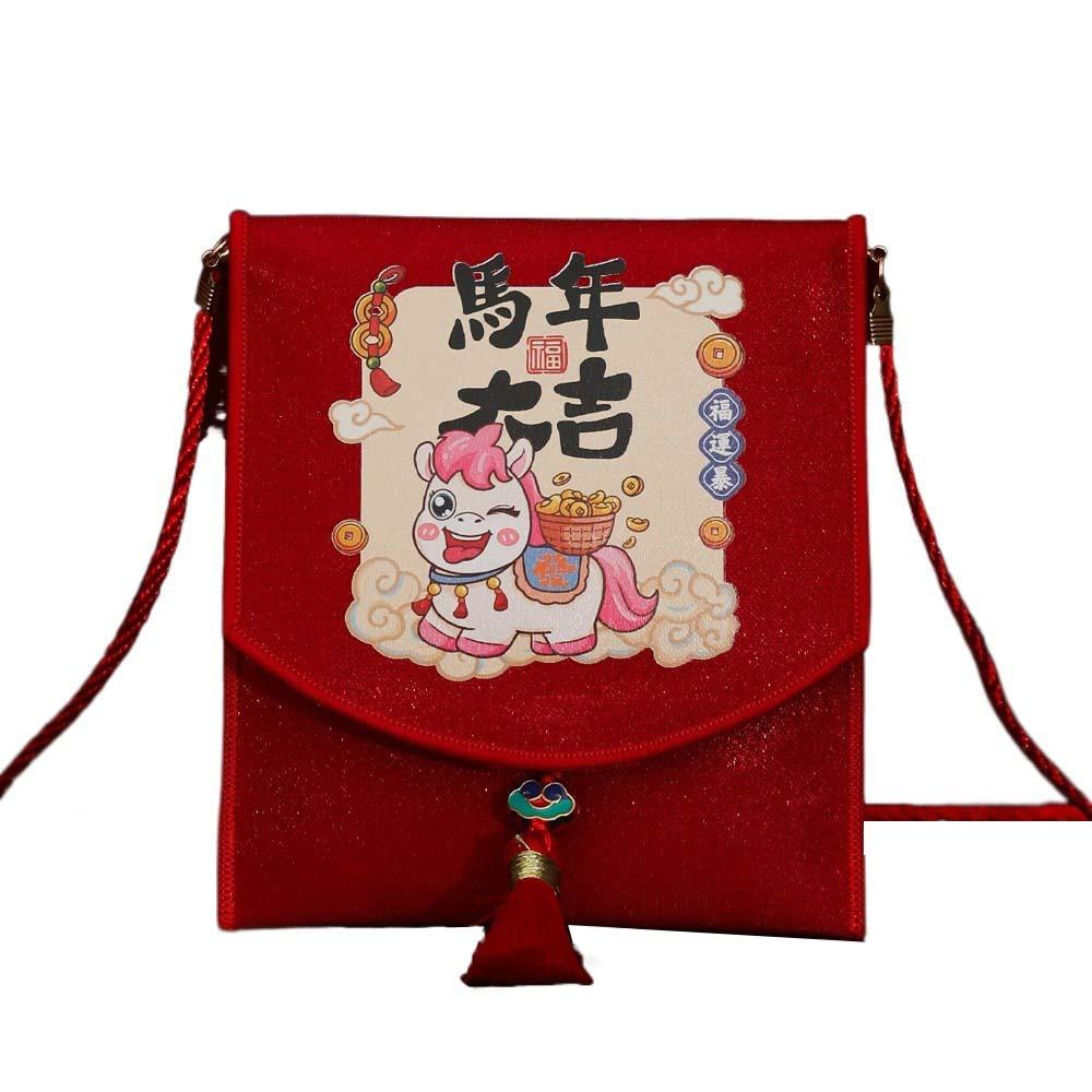 Tassels Spring Festival Red Envelope Traditional God of Wealth Red Pocket  Lunar New Year Gifts