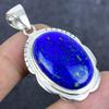 Натуральный драгоценный камень лазурит 925 стерлинговое серебро ювелирная подвеска 2,05" q4E77
