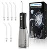 Оральный ирригатор Струйный очиститель 4 типа режимов потока воды 6 сменных насадок Бак 350 мл IPX7 Водонепроницаемый беспроводной USB перезаряжаемый Уход за межзубными промежутками Полость рта